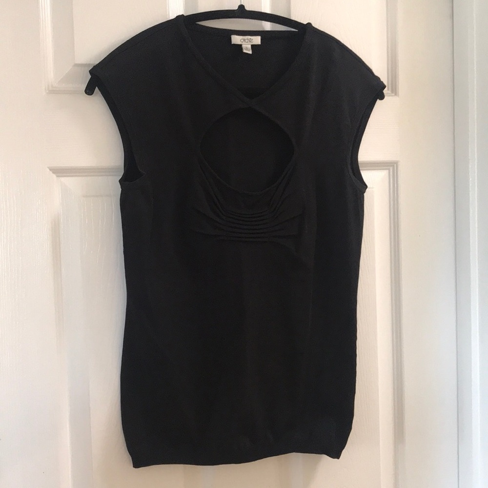 Cache black sext peek a boo shirt